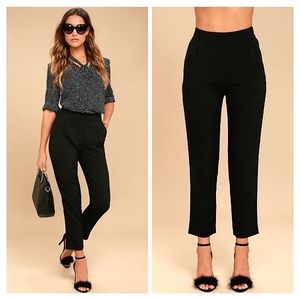 New Kick It Black High-Waisted Trouser Pants Size Medium